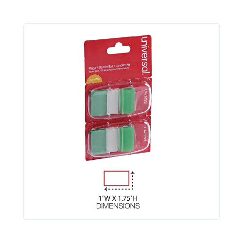 Universal Universal 99003 Sida Flaggor Grn 50 Flaggor/Dispenser 2 Dispensers/Pack 1
