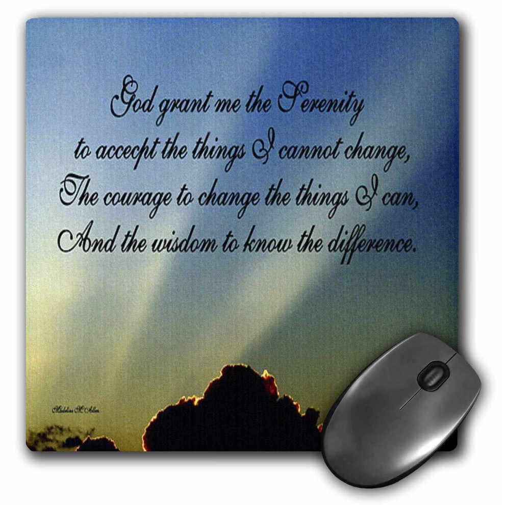 3Drose Llc 8 X 8 X 0.25 Inches Mouse Pad The Serenity Prayer (Mp_9200_1) 489009200015