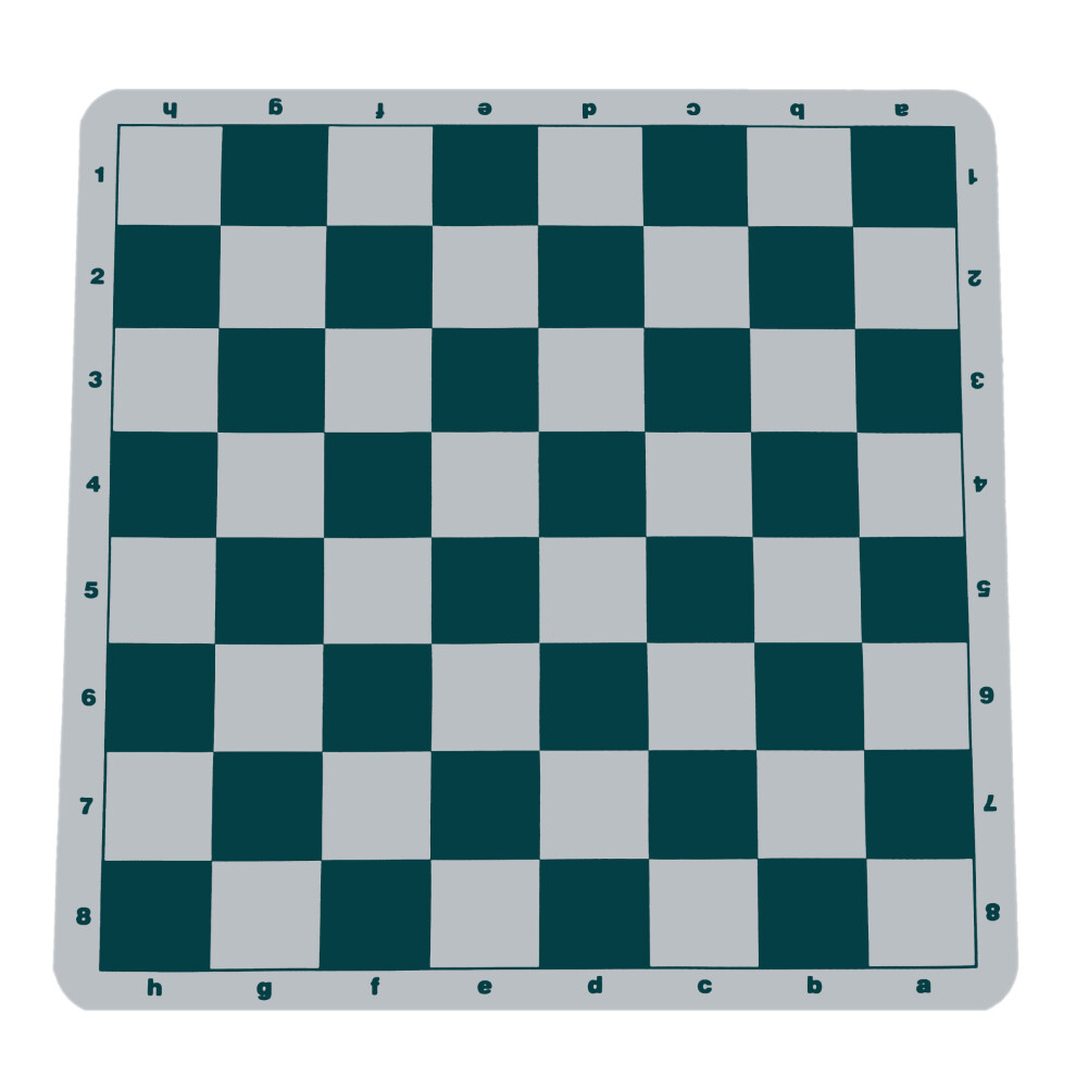 WE Games Original 100% Silicone Tournament Chess Mat - 20 in. Board  Green-image-OPC-PFNC8DJ-NEW