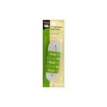 Dritz 9337W El?stico trenzado suave blanco de 1/4 de pulgada por 3 yardas