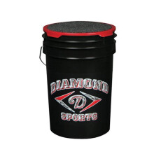Diamond Sports 6-Gallon Ball Bucket med l?g sort