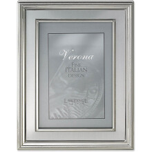 Lawrence Frames Silver Plated Metal Picture Frame  Brushed Silver Inner Panel  4x6