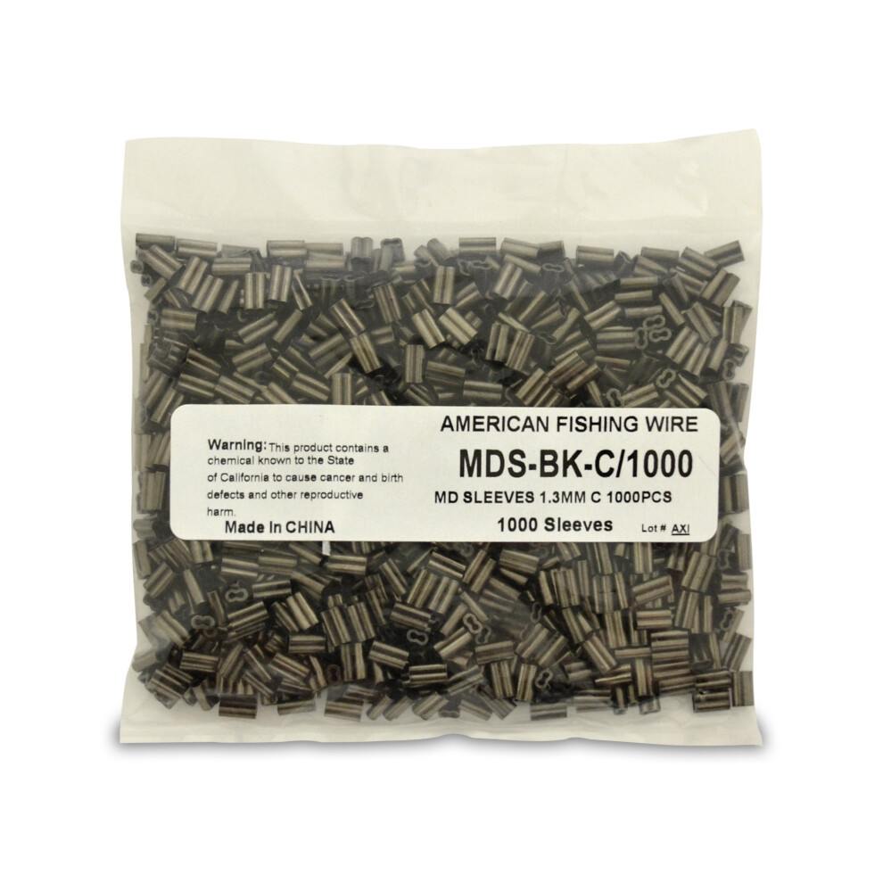 HI-SEAS Mini Double Barrel Copper Sleeves  1.3 mm ID  2.40 mm OD  7.0 mm Length  Black  1000 pc