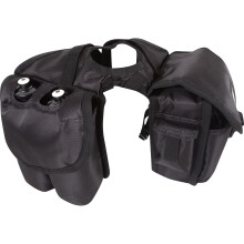 Borsa da sella per cavallo CASHEL di qualit    Deluxe di medie dimensioni con pomo in corno, tasche imbottite e isolate, due tasche per bottiglia d