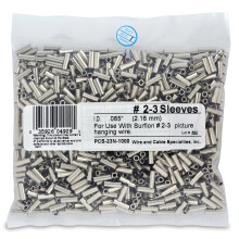 Wire & Cable Specialties Surflon Tamanho 2-3 - 1000 Peças Mangueiras de Crimpagem, Aço Inoxidável Brilhante PCS-23N-1000