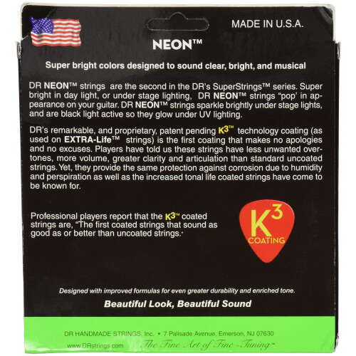 DR Strings HI-DEF NEON Struny do gitary basowej (NGB6-30) 1