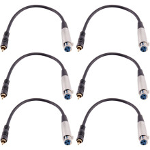 Seismisk lyd - SAXLRC1-6 pakke med XLR hun RCA han 1' patch kabler