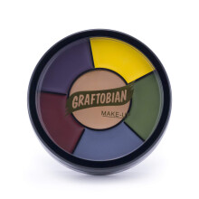 Graftobian Severe Trauma Bruise FX Makeup Wheel til specialeffekter og Halloween - 6 farver