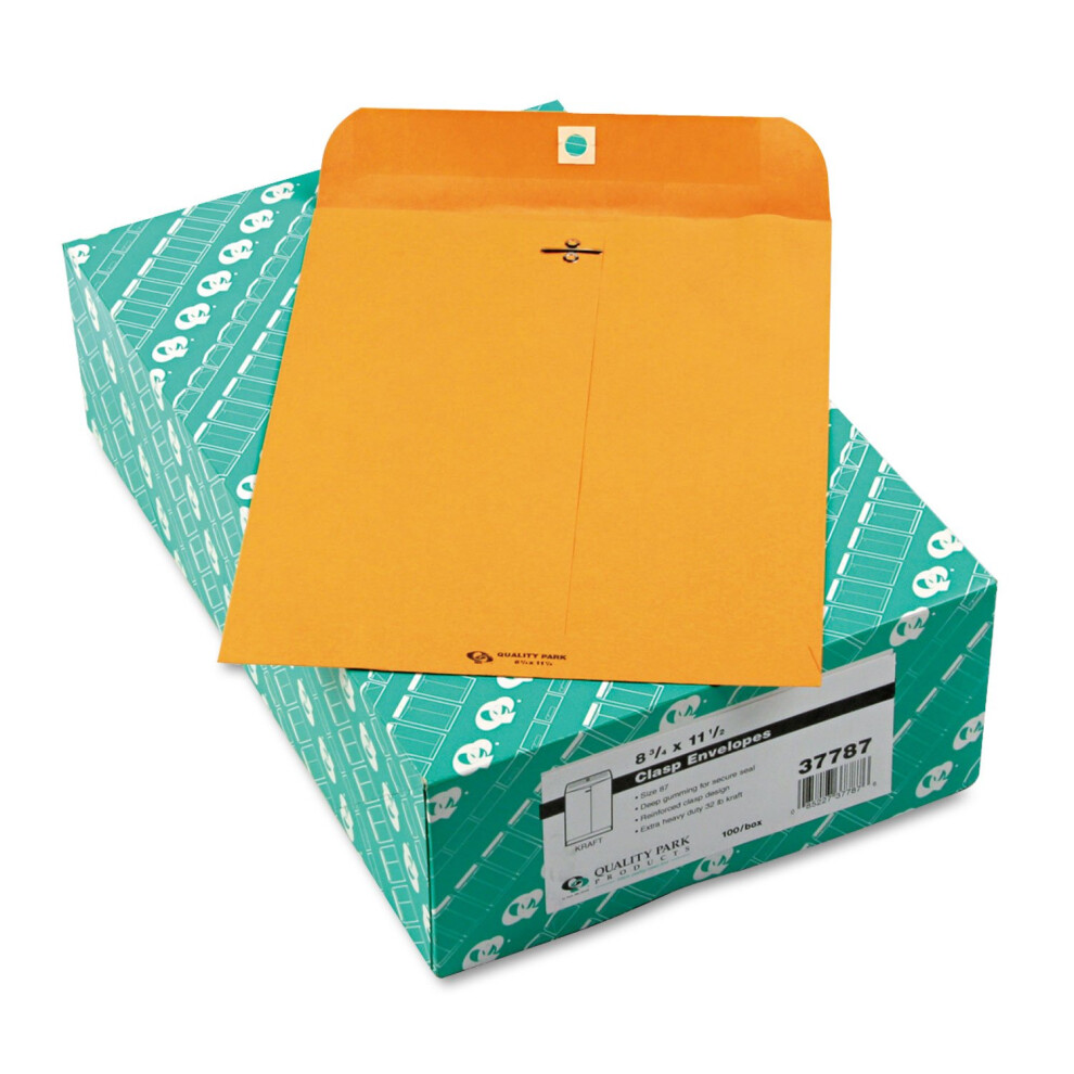 Photos - Envelope / Postcard Park Quality 37787 Clasp Envelope 8 3/4 x 11 1/2 32lb Brown Kraft 100/Box QUA37787