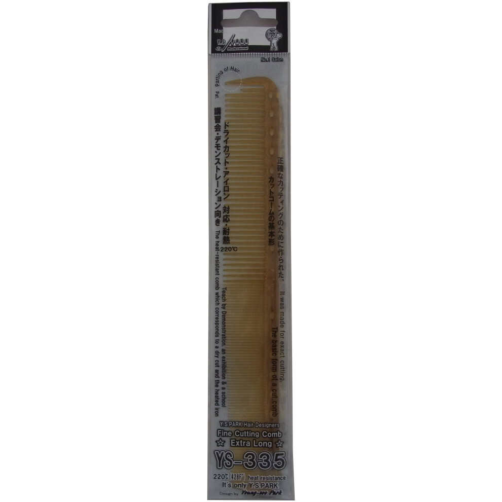 Y.s.park Hair Designer's Fine Cutting Comb 8.5"""" - Ys-335 (Camel)