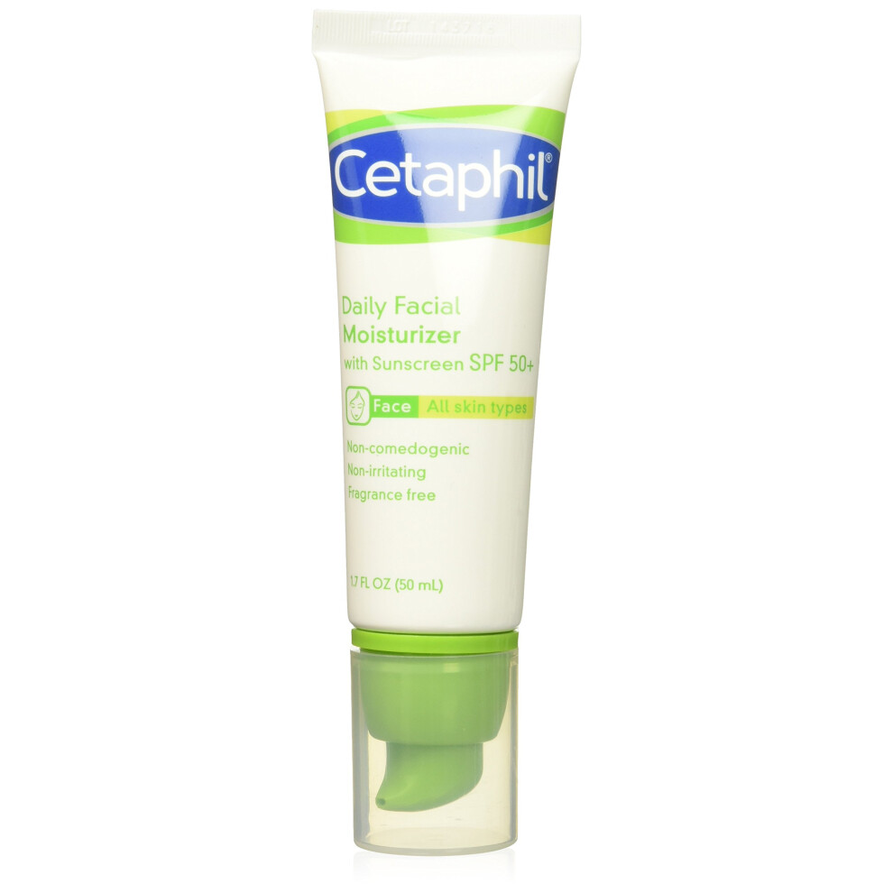 Photos - Sun Skin Care Cetaphil Daily Facial Moisturizer with sunscreen SPF 50+ 1.7 oz 393002 