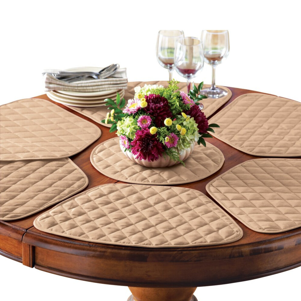 Ensemble de sets de table et centre de table Collections Etc - 7 pi   ces beige