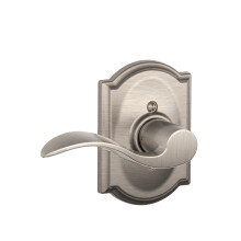 Schlage F170 ACC 619 CAM LH Levá Klika s Camelot Ozdobou, Jednostranná Dummy Klika, Saténový Nikl