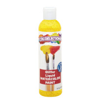 Frg flytande glitter akvarellfrg 8 fl oz gul icke-giftig mlning barn hantverk hobby roligt vatten frg affischer coola effekter mngsidig gva