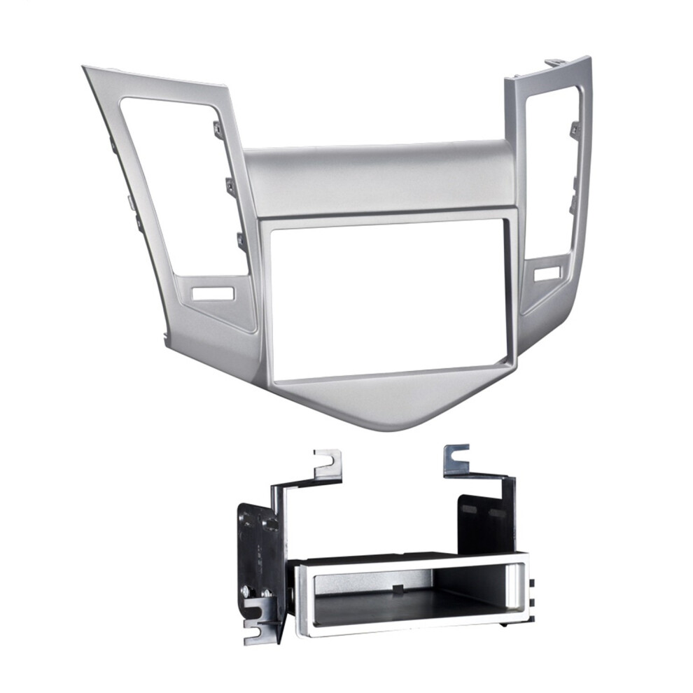 Metra 99-3011S Single/Double Din Dash Installation Kit For 2011-2015 Chevy Cruz Vehicles Silver 014445829607