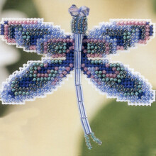 Kit di ornamenti a punto croce contati con libellula in zaffiro Mill Hill 2000 Bouquet primaverile MHDF1