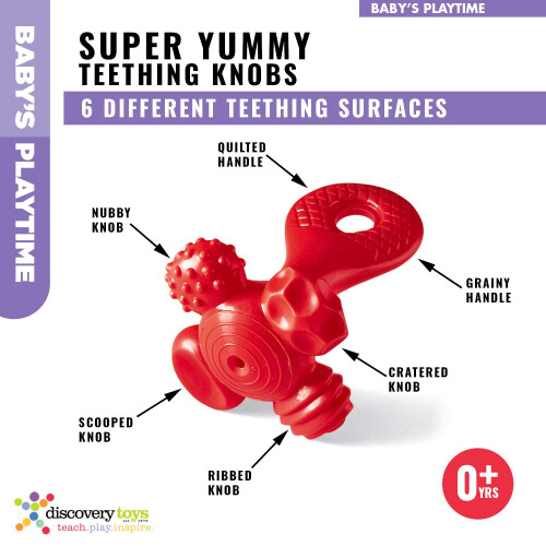 Discovery Toys Super Yummy Teether | 5 Κύβοι Οδοντοφυΐας για Μωρά και Νήπια | BPA-Free 1