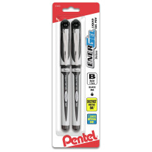 Pentel EnerGel Gel Ink Pen (1,0 mm) lihavoitu kärki, musta muste, 2 pakkaus (BL60BP2A)