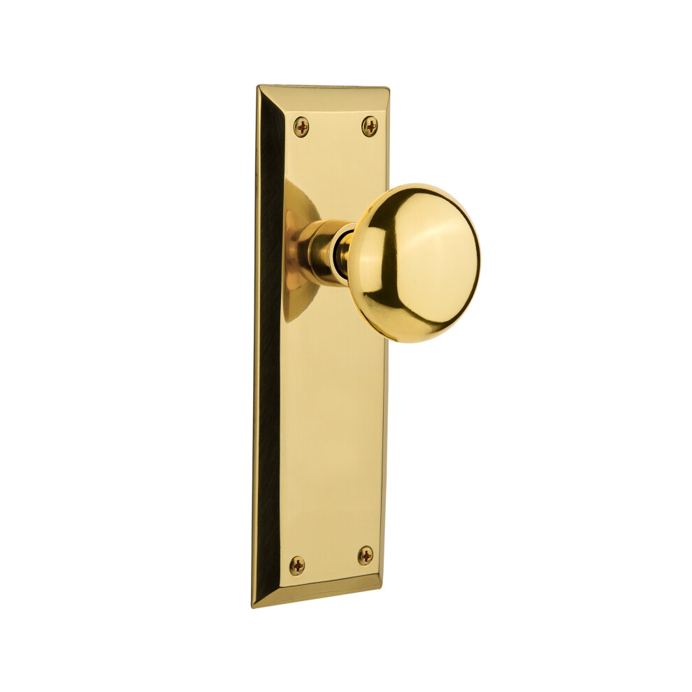 Photos - Door Handle Nostalgic Warehouse New York Door Knob with Plate 733122
