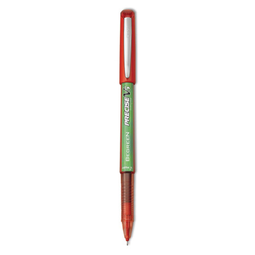 Pilot Pilot 26302 Precise V5 BeGreen Rollerball-Stift, 0,5mm, rotes Tinte/Gehause, Dutzend
