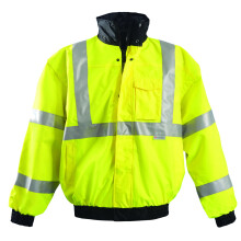 OccuNomix LUX-TJBJ-Y2X Premium 4-in-1 Bomberjack, Klasse 3, 100% ANSI Polyester, Waterdicht, 2X-Groot, Geel