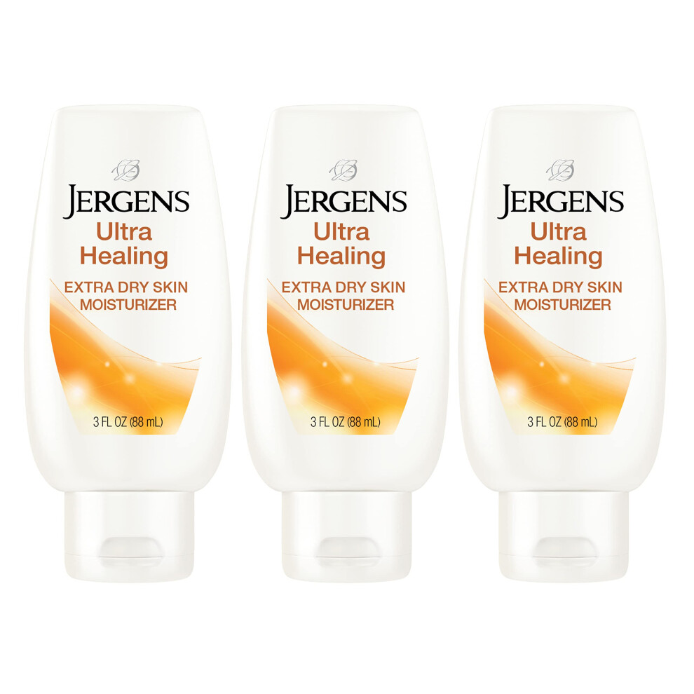 Jergens Ultra Healing Dry Skin Moisturizer  Body and Hand Lotion  for Long Lasting Skin Hydration  with HYDRALUCENCE blend  3 Fl Oz (Pack of 3)