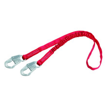 3M Protecta PRO-Stop, 1340220 6-Fots Stötdämpande Lanyard, Standard Snaps På Ändarna, Röd