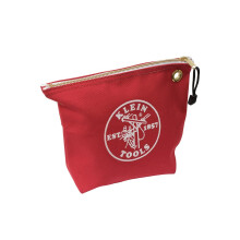 Saco com Zíper Klein Tools 5539RED, Bolsa de Ferramentas de Lona 10-Inches, Vermelho