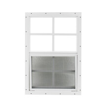 Casas de juego de vidrio templado con montaje empotrado, color blanco, de 45 x 68 cm, con ventanas para cobertizos y m   s