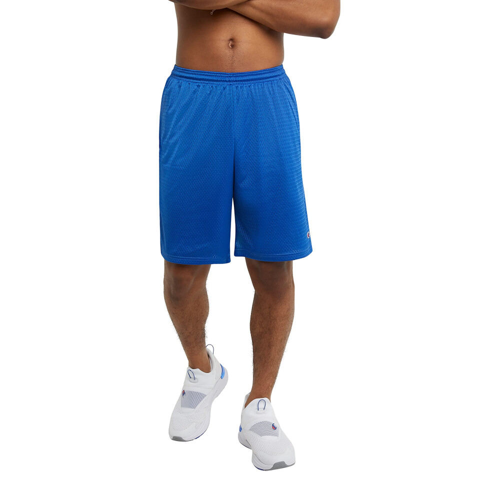 Champion Mens Shorts  Mesh Gym Lightweight Athletic (Reg. Big & Tall)  Surf The Web C Patch Logo  X-Large US