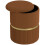 Homcom HOMCOM Round Pouffe, Storage Footstool with Cushioned Top, Light Brown 8