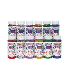 Barvy Easy Shake Glitter Skvel pro tvorbu a zdoben Kad sklenice m ejkrov vko 6 Bright Colors 3,5 oz sklenice 2 z kad Bezpecn a nikdy neble