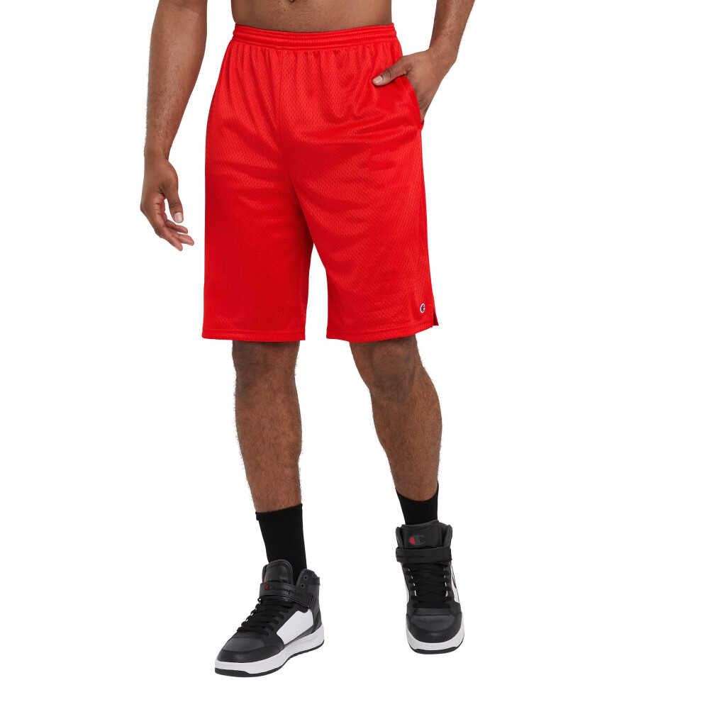 Champion mens 9"""" Shorts  Mesh Shorts  9""""  Mesh Basketball Shorts  Mesh Gym running shorts  Crimson-407q88  XX-Large US