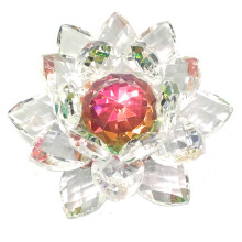 Flor de Loto de Cristal Arcoíris Feng Shui Decoración del Hogar 3" X 3" X 2"