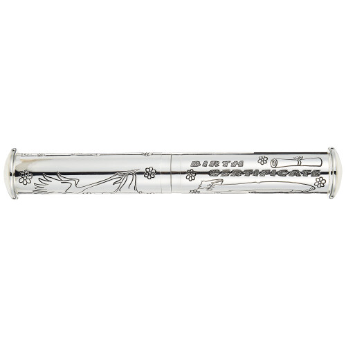 Stephan Baby Silver Plated Engraved Keepsake Birth Certificate Holder