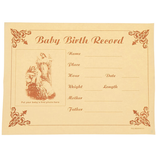 Stephan Baby Silver Plated Engraved Keepsake Birth Certificate Holder 2