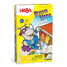 HABA Rhino Hero Game Krtyajtkok gyerekeknek, idelis 5 ves kortl A hosi orrszarv hos halmozott krtyajtk kalandja hromszoros djnyerte