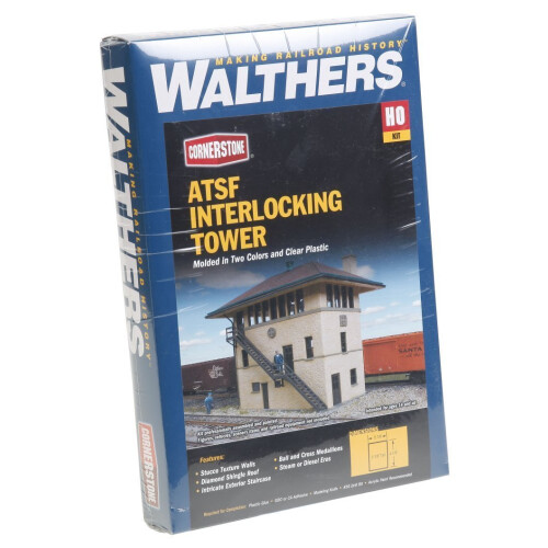 Walthers Cornerstone HO Scale ATSF Interlocking Tower Structure Kit