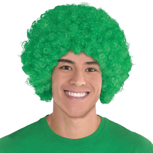 Kostm Amscan Curly Party Paruka Zelen
