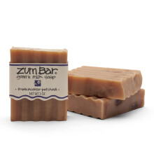 ZUM, Zum Bar, Ziegenmilchseife, Weihrauch-Patchouli, 3 Unzen