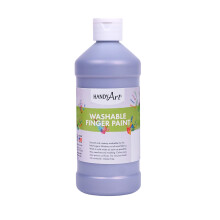 Handy Art Washable Finger Paint 16 ounce Silver