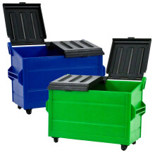 Lot de 2 bennes pour figurines de catch   : bleu et vert