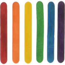 Multicraft Imports Krafty Kids 203756 CW497 Mini remeseln palicky Craftwood 2,13"" x 0,25"" farebn , 150 kusov