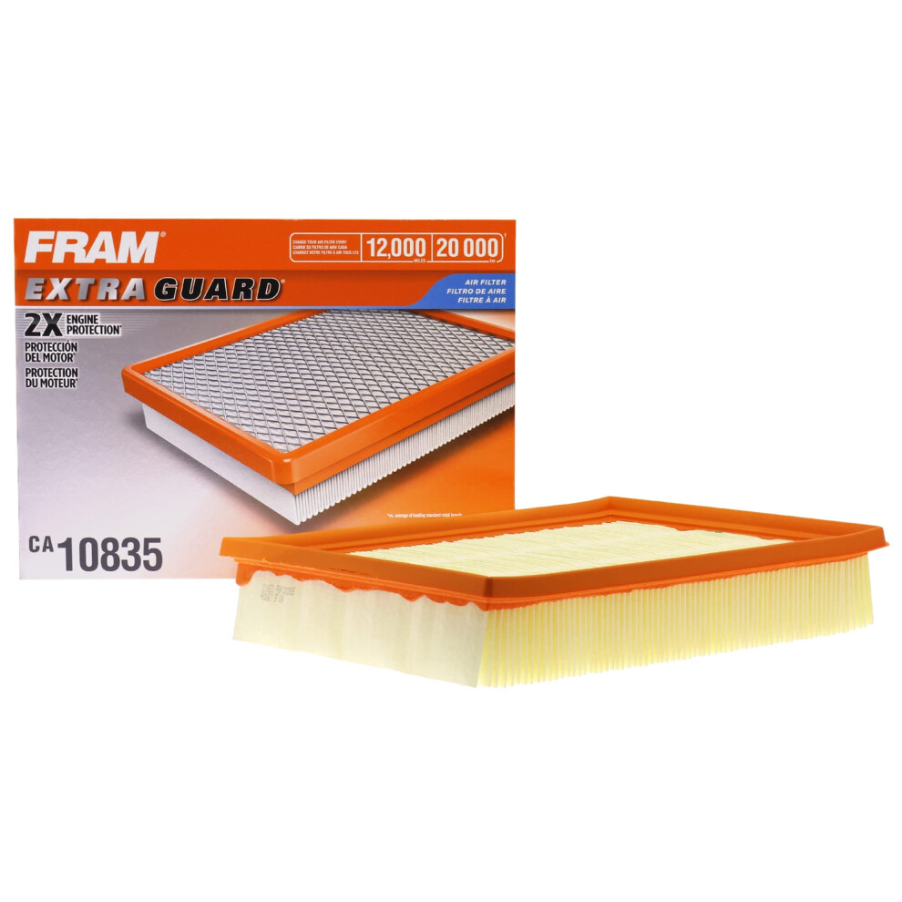 FRAM Extra Guard CA10835 Replacement Engine Air Filter for Select Lexus and Toyota Models Provides Up to 12 Months or 12 000 Miles Filter Protection