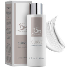 Crema per l'aumento dei glutei IsoSensuals CURVE - per donne e uomini - Potenziatore naturale per la crescita e il riempimento dei glutei - Risul