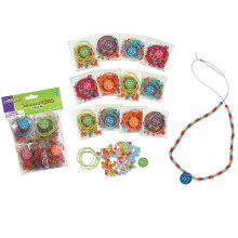 Chenille Kraft AC4678 Bead Kit with Printed 100 Day Bead Assorted Color 5.5"""" Height 6.5"""" Width 8.5"""" Length (Pack of 12)