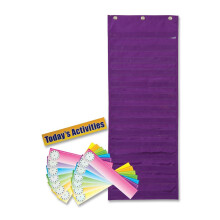 Pacon Dry Erase zsebdiagram Napi tevkenysgek Lila 13"""" x 34"""" 1 diagram