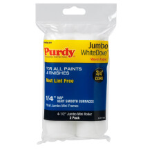 Funda para mini rodillo de tela tejida Purdy 140624010 White Dove Jumbo de 4-1/2 x 1/4 (paquete de 2)