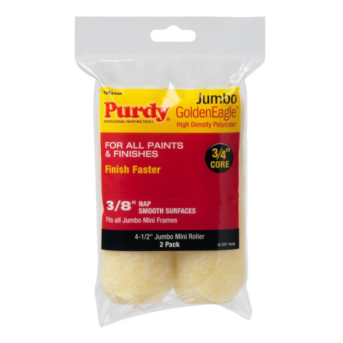 Purdy PURDY 140624022 2-Pack Mini Ρολά Αντικατάστασης-4-1/2" Κάλυμμα 3/8, Ένα Μέγεθος, 2 Τεμάχια