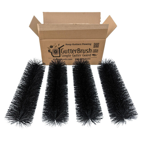 GutterBrush Φυλακτήρες Στεγανών - 4 Πακέτο (1,5 Ft. Κάθε) 6 Ft. Συνολικό Μήκος